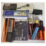 Rivet Gun, Carpet Stretcher, Contour Gauge