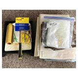 Paint Rollers, Pan, Drop Cloths, Tarps
