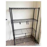 3' Black Painted Metal Adjustable Wire Shelving