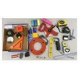 Measuring Tapes, Thermometer, Levels +