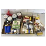 Painting Items: Brushes, Stain, Spatulas, Rollers