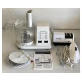 Food Processor, Knife Sharpener, Hand Mixer