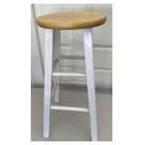 Wooden Stool: 13' Diameter Natural Wooden Top