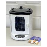 Vertical Rotisserie Cooker W/ Integrated Cooktop