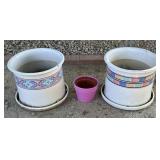 3pc Ceramic Planter Pots
