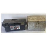 2pc Plastic Toolbox, Metal Storage Box