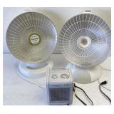 2pc Heat Dish Heaters, Ceramic Forced Fan Heater