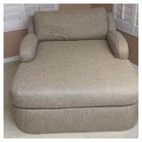 Oversize Two Person Fabric Lounger Love Seat