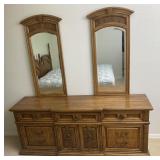 Thomasville Mirrored 9 Drawer Wooden Dresser