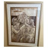 33' X 43' Framed Torn Edge Print: Stoic Romance