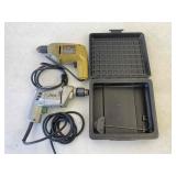 2pc Skil, Black 7 Decker 3/8 Inch Electric Drills