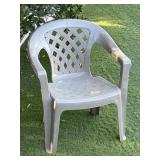 Brown Plastic Patio Chair