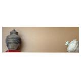 2pc 18' High Decorative Ceramic Pottery