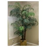 Giant 9' Tall Artificial Palm Tree In Ceramic Pot