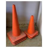 6pc Orange Pylons Safety Cones