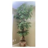 Giant 8.5' Artificial Potted Narrow Leaf Fig Tree