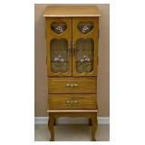 6 Drawer, 2 Door Wooden Jewelry Storage Cabinet
