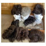 11pc Women's Wigs, Foam Heads