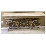 Cast Composite Faux Stone Decorative Hall Table