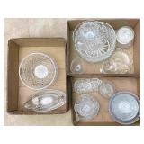 Pressed & Cut Clear Glassware, Serving Bowls