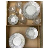 Press Clear Glass Dishes, Plates, Bowls, Mugs
