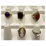 5pc 10K Gold Rings
