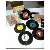 45 record collection with case