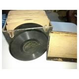 Box of 78 records