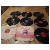 Assorted 78 records, Edie Howard, Pee-Wee hunt,