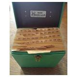 Green case of 45 records