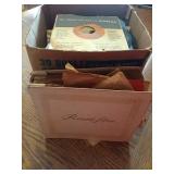 Box of assorted 45 records