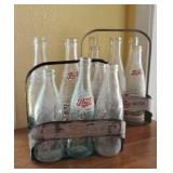 Vintage Pepsi Cola bottles, 6 pack holders (2)