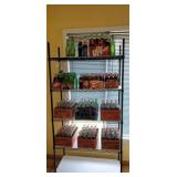Contents of shelving unit, Coca Cola, soda bottles
