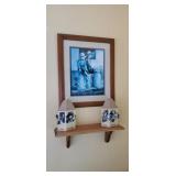 Wall decor, shelf, Amish farm print, gazebos (2)