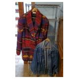 Ashley Scott wool coat, denim jacket