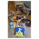Crate of assorted albums, Elvis, Johnny Cash,