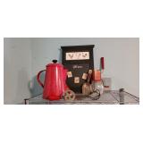 Rooster menu chalkboard, vintage kitchen