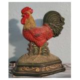 Cast iron rooster doorstop