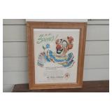 Texaco framed advertisement