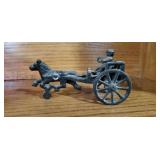 Cast iron horse and buggy
