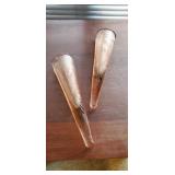 Pink glass wall pockets