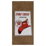 Vintage Fire Chief gasoline sign