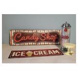 Candy Shop, Ice Cream metal signs (2),