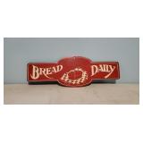 Vintage metal fresh bread sign