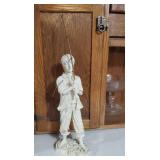 Resin fisherman statue