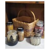 Amish basket of candles