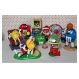 M& M candy dispensers, ceramic candy jar,