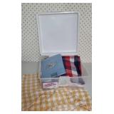 Tote of tablecloths, linens