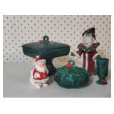 Vintage ceramic, clay Christmas decor