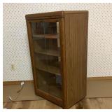 Wood storage cabinet